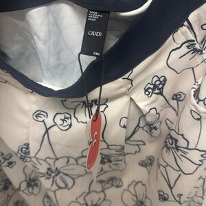 Cider Navy and White Floral pants